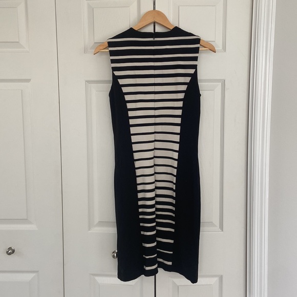 Black and White striped sheath dress by J. McLaughlin - Picture 2 of 8
